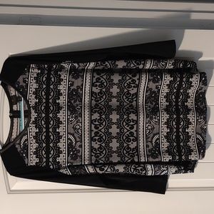 Worthington Woman Lace Print Tunic sz 1x